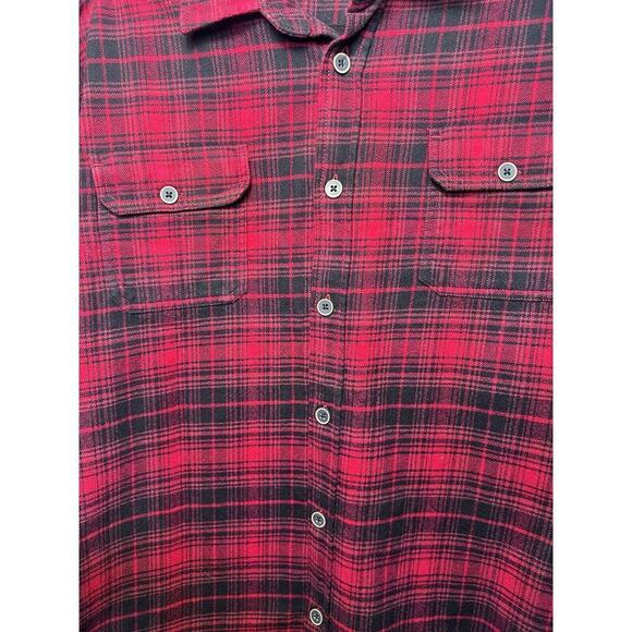 Jachs Red Tartan Plaid Flannel Shacket Shirt Button Up Style 974954 Mens XL - Picture 5 of 9